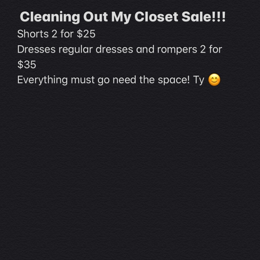 Summer clothes sale!